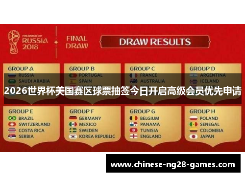 2026世界杯美国赛区球票抽签今日开启高级会员优先申请